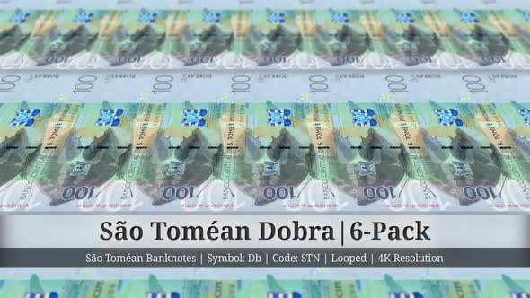 São Toméan Dobra | Sao Tome and Principe Currency - 6 Pack | 4K Resolution | Looped