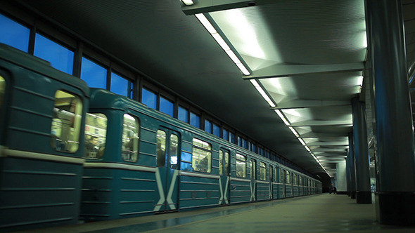 Train Runaway From The Station In The Tunnel