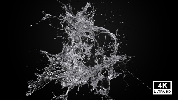 Abstract Pure Water Splash 4K alt