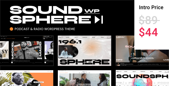 SoundSphere – Podcast & Radio WordPress Theme – 0 Sold!