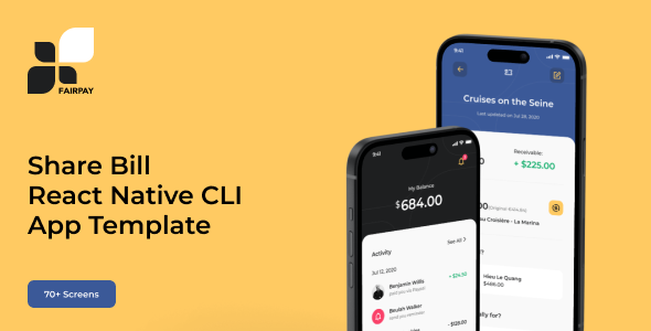 Fairpay – Split Bill React Native App Template