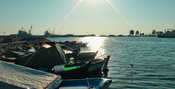 Boats in the Sunset 1