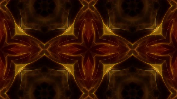 Dark Gold Kaleidoscope Loop 4K 10