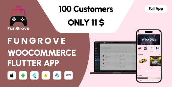 Fungrove - Woocommerce Toys and Games Estore Flutter Full Application