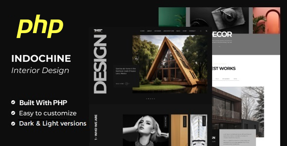 Indochine – Architecture and Interiors PHP Template – 0 Sold!