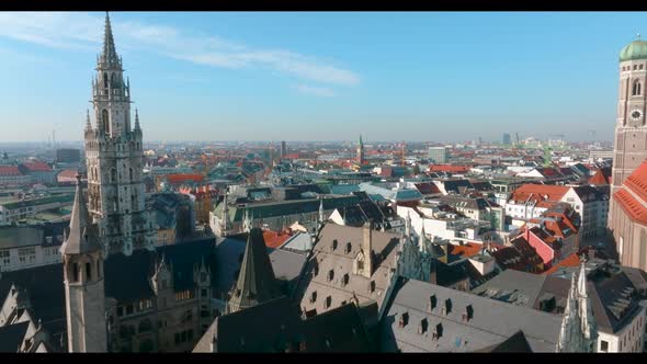 Beautiful Munich Panoramic Architecture in Bavaria Germany