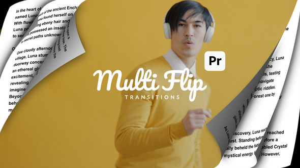 Multi Page Turn Transitions for Premiere Pro | Realistic Book & Magazine Flip MOGRT