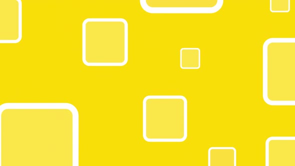 Abstract background in flat style animation of Square shape layers rotating with white and yellow alt