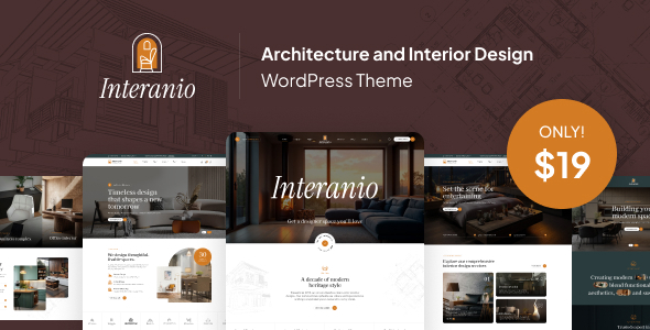 Interanio – Architecture and Interior Design WordPress Theme – 0 Sold!