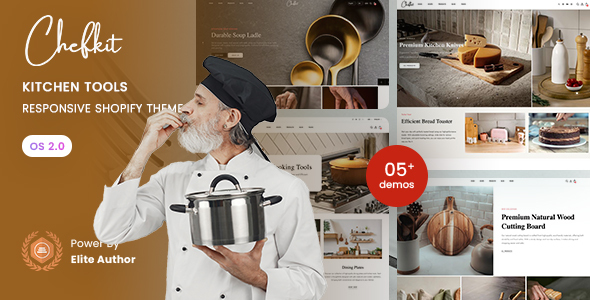 ChefKit – Kitchen Tools Responsive Shopify 2.0 Theme – 0 Sold!