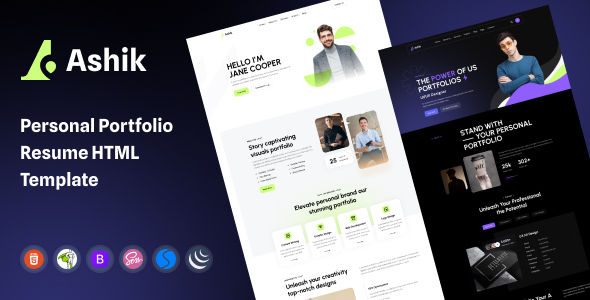 Ashik – Personal Portfolio HTML Template – 0 Sold!