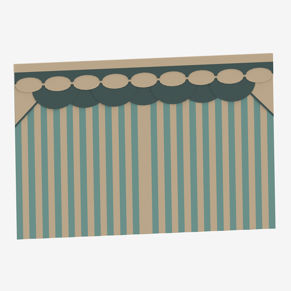 Cartoon Curtain 3D model