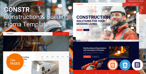 Constr – Construction & Building HTML Template – 0 Sold!