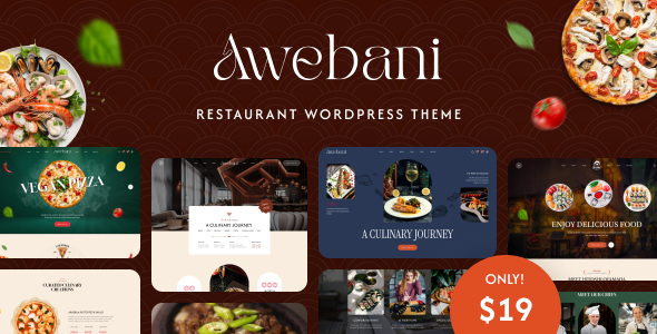 Awebani – Restaurant WordPress Theme – 0 Sold!