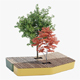 Wooden chair under a tree - 3DOcean Item for Sale