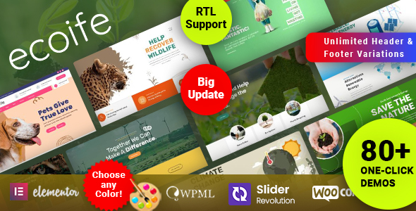 Ecoife - Environment Ecology WordPress Theme