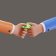 3D Animation of Cash Money Giving Between Two People - VideoHive Item for Sale