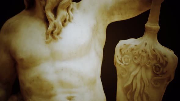 Antique White Marble Statue alt