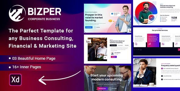 Bizper - Corporate Business XD Template