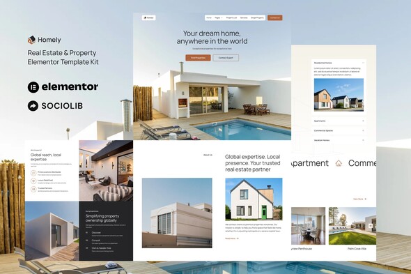 Homely – Real Estate & Property Listing Elementor Template Kit – 0 Sold!