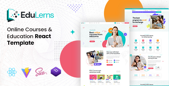 Edulerns – Education Courses React Template – 0 Sold!