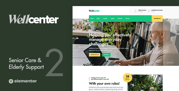 Wellcenter - Senior Care & Support WordPress Theme