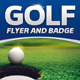 Golf Event Flyer and Badge Template - GraphicRiver Item for Sale