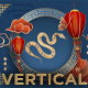 Chinese New Year Snake Background Blank Vertical - VideoHive Item for Sale
