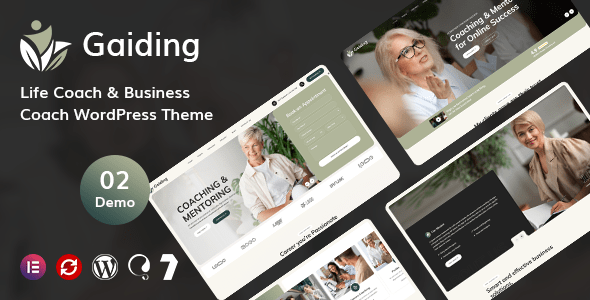 Gaiding – Life Coach and Business Coach WordPress Theme – 0 Sold!