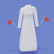 Vietnamese Traditional Dress Ao Dai 3D model - 3DOcean Item for Sale