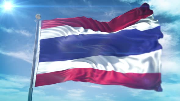 4K 3D Thailand Flag