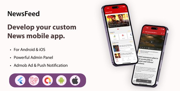 News Feed - Flutter News App for Android & iOS with Laravel Admin Panel
