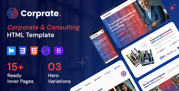 Corprate – Corporate & Consulting Business HTML Template – 0 Sold!