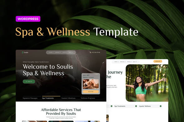 Soulis – Spa Elementor Pro Template Kit – 0 Sold!