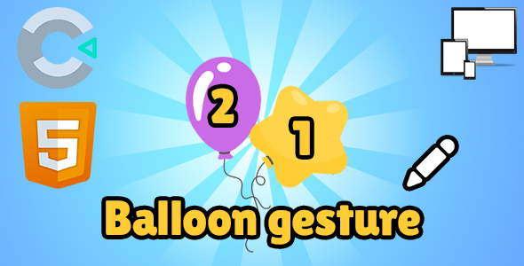 Balloon Gesture 2 - Construct 3 - HTML5 - GestureRecognize
