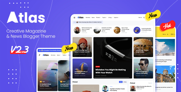 Atlas - Creative Magazine & News Blogger Theme