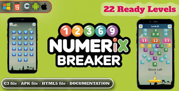 Numerix Breaker - Arcade Puzzle Game - HTML5, Construct 3