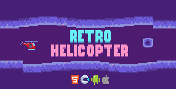 Retro Helicopter - HTML5 Game - Construct 3