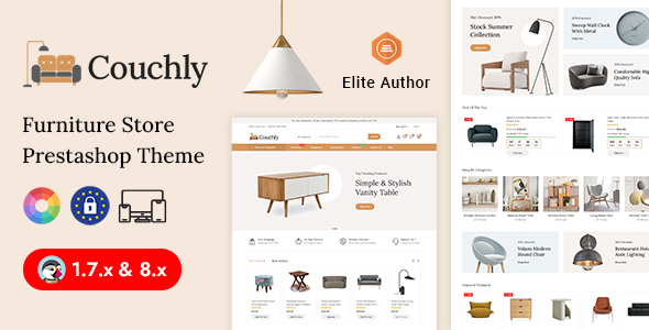 Couchly – Modern Furniture and Decoration Store Prestashop Responsive Theme – 0 Sold!