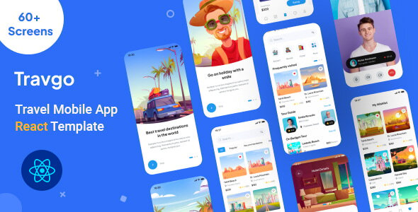 Travgo – Travel Mobile App React Template – 0 Sold!