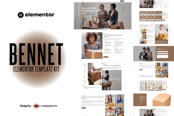 Benett – Movers & Packers Service Elementor Template Kit – 0 Sold!