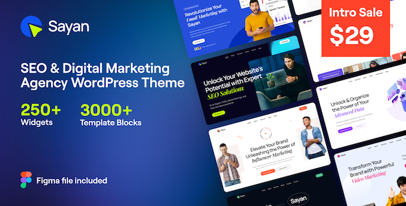 Sayan – SEO & Digital Marketing Agency WordPress Theme – 0 Sold!