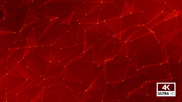 Red Digital Futuristic Polygon Background Looped V2