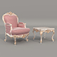 Classic European Style Coffee Table and Armchair 27 - 3DOcean Item for Sale