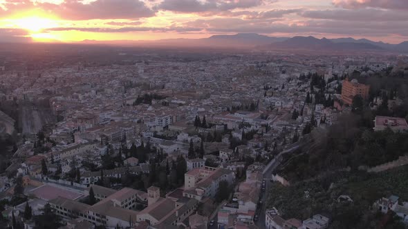 Granada at sunset
