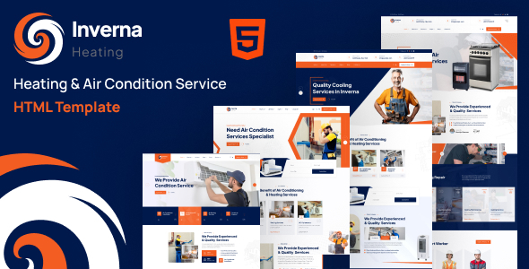 Inverna – Heating & Air Condition Service HTML Template – 0 Sold!