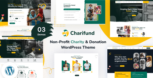 Charifund – Charity Donation & Fundraising Nonprofit Multipurpose WordPress Theme – 0 Sold!