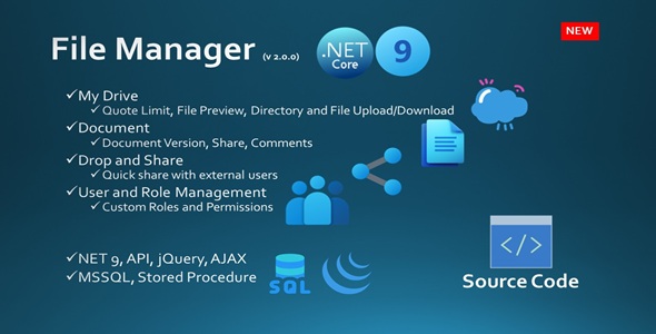 My Drive | File Version | Document | OCR | PDF Editor | NET 9 | MSSQL | C#