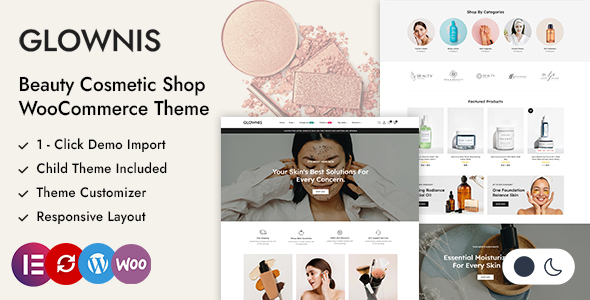 Glownis – Beauty and Cosmetics Shop WordPress WooCommerce Theme – 0 Sold!