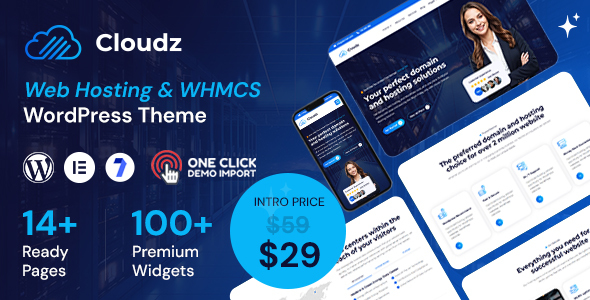 Cloudz – Web Hosting and WHMCS WordPress Theme – 0 Sold!